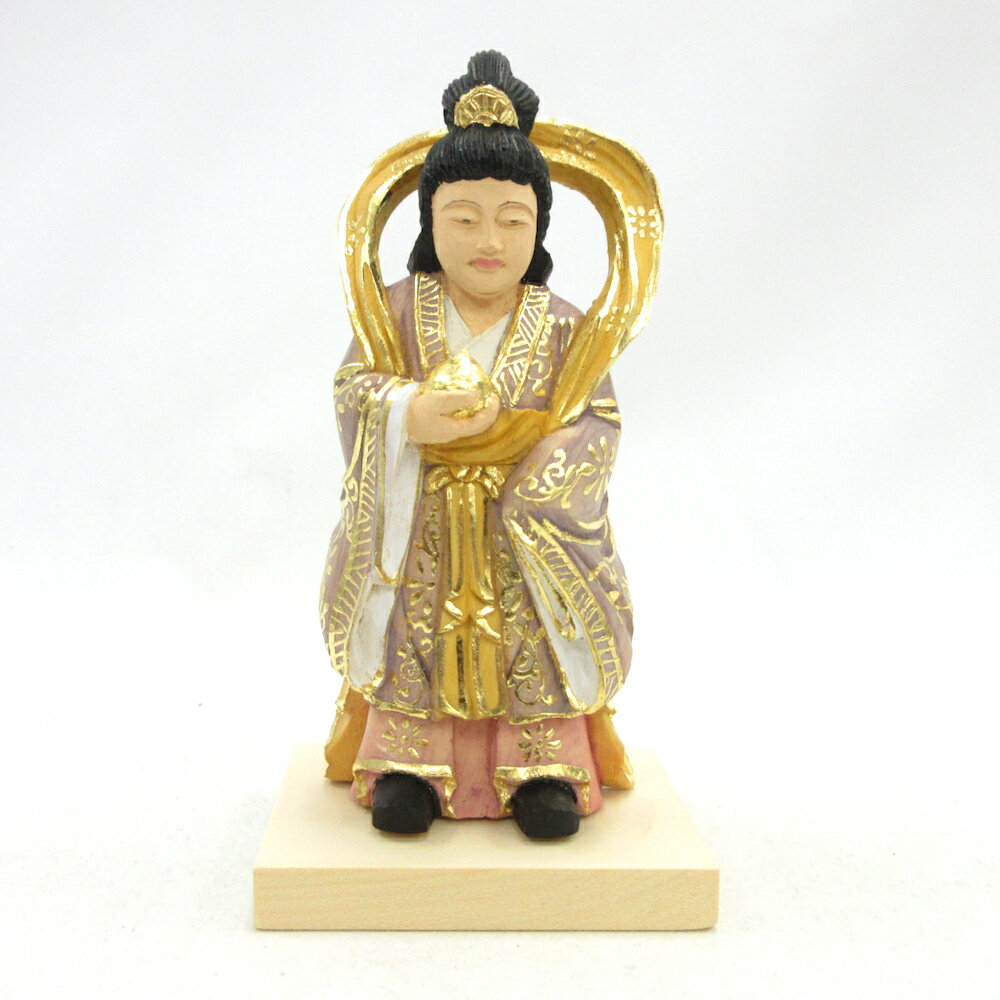 神像 豊玉姫 14cm 桧木彩色