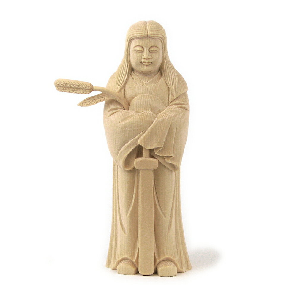 神像 豊受大神（トヨウケノオオカミ/トヨウケビメ）15cm桧木