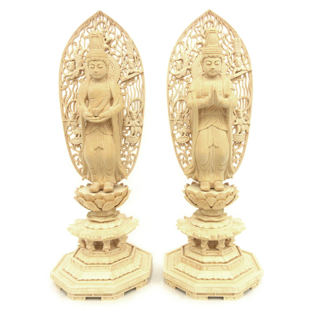 仏像聖観音菩薩勢至菩薩立像4.0寸...