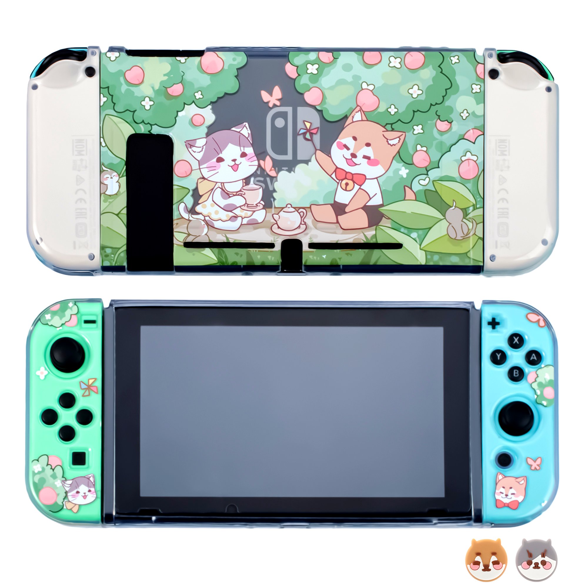 【★RSL出荷★】【園野猫犬・switch旧版】 Nintendo switch カバー ケース 保護カバー ドック対応 ジョイコン カバー 任天堂 switchカバー TPU素材 分離型 スイッチ ケース switch ケース