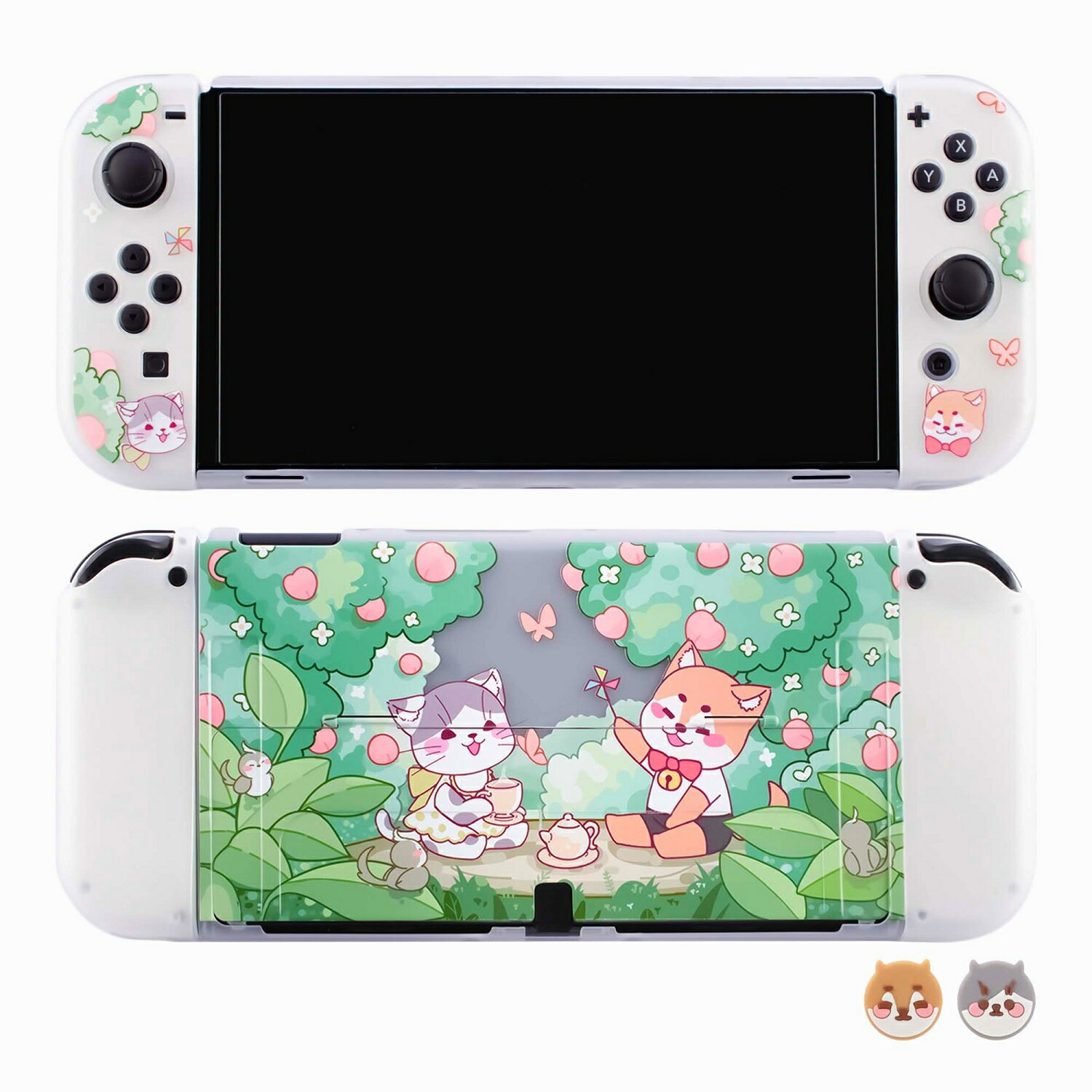 【★RSL出荷★】【園野猫犬OLED】 Nintendo switch カバー ケース 有機el 任天堂 保護カバー ドック対応 スイッチケー…