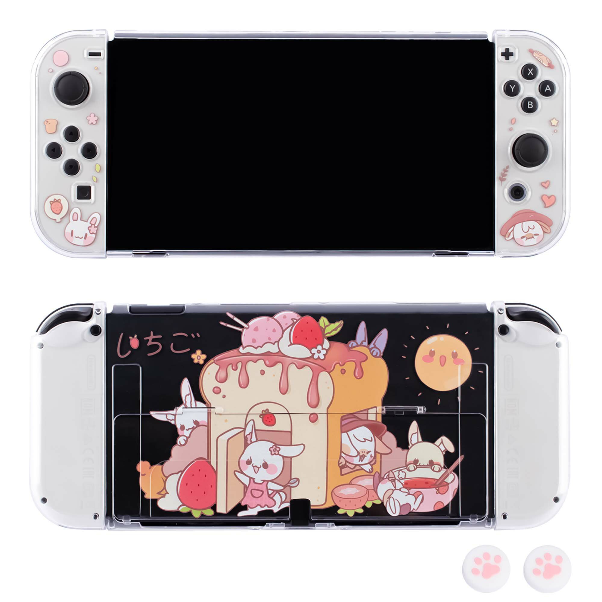 【★RSL出荷★】【Rabbit】switch/switch有機EL カバー switch 任天堂 保護カバー ドック対応 ケース ジョイコン カバー TPU素材 有機EL カバー スタンド機能使える 可愛い オシャレ