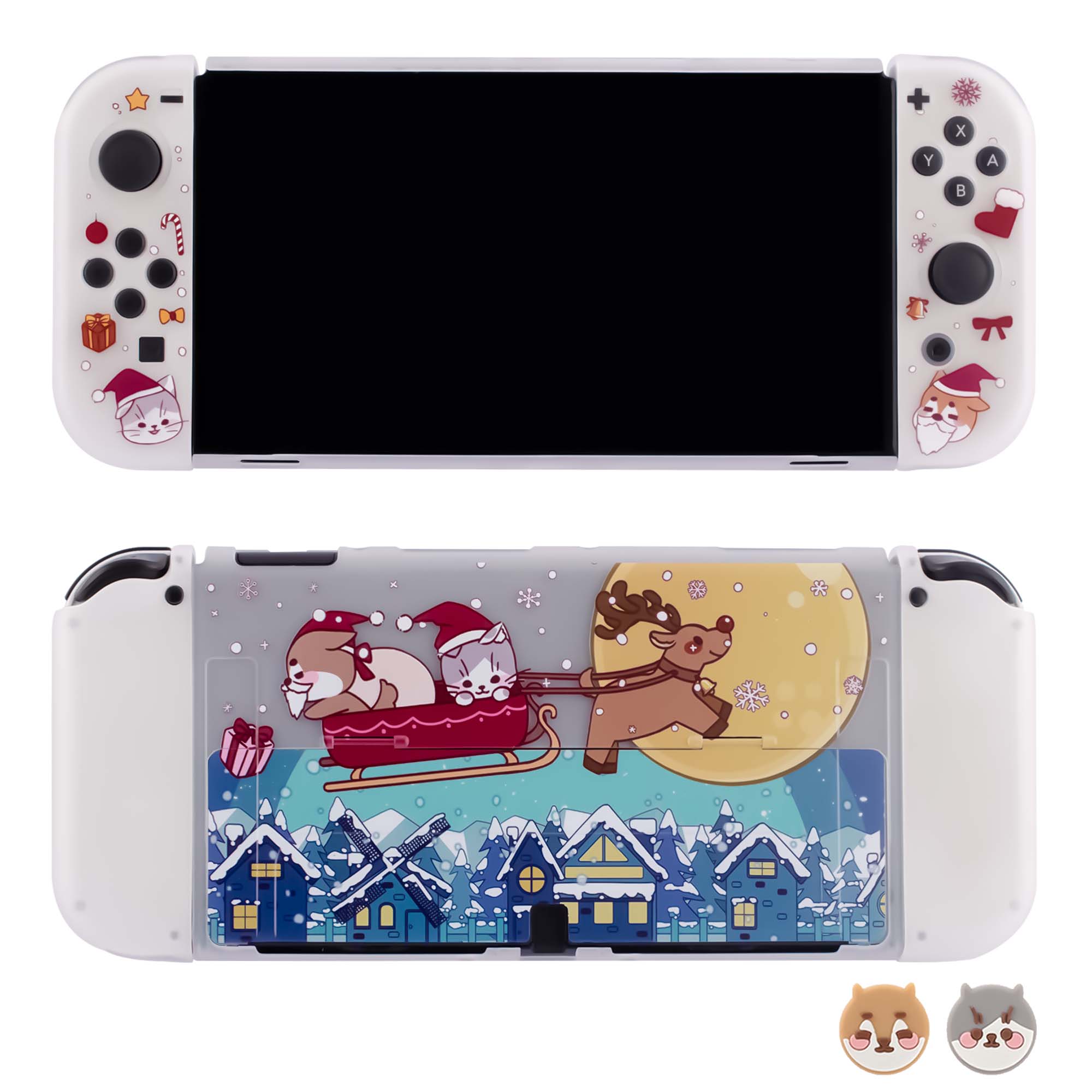 【★RSL出荷★】【Christmas】switch 有機EL カバー switch 任天堂 保護カバー ドック対応 ケース ジョイコン カバー T…