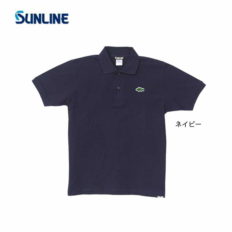 サンライン SUNLINE SUW-15205P カノコポロシャツ Lサイズ ネイビー