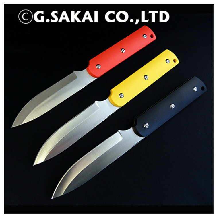 G・SAKAI(ジー・サカイ)サビナイフ8 MAKIRI SPORTS(マキリスポーツ) 直刃 イエロー フィッシングナイフ