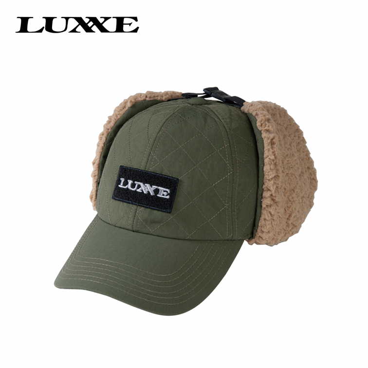 ラグゼ LUXXE キルティングボアキャップ LE9013 オリーブ フリーサイズ