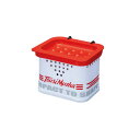 釣武者 水切りエサBOX レッド/ホワイト サシエケース エサ箱