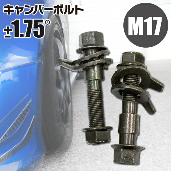 AZ製 フロント用 キャンバーボルト M17 調整幅 ±1.75° トヨタ C-HR NGX50 亜鉛メッキ処理 2本セット