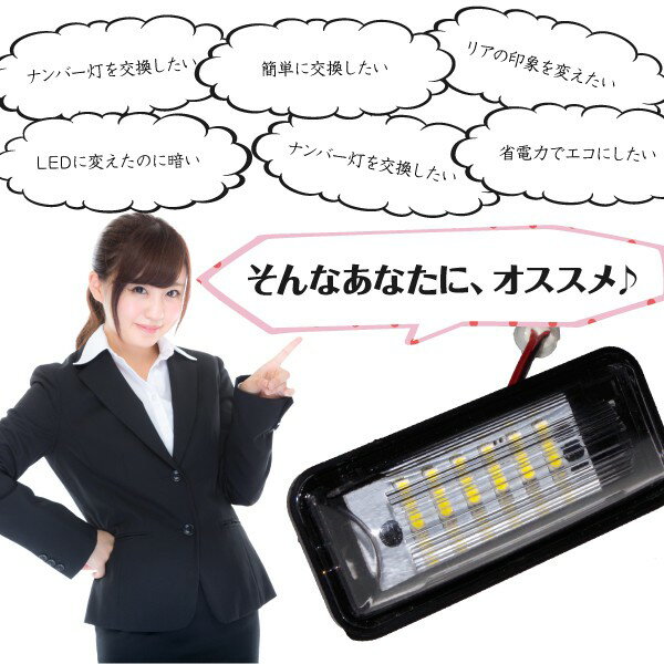 AZ製 ライセンスランプ LED ナンバー灯 フォレスター SJ 36SMD 高輝度 2個 84912FG110 クールホワイト 白 アズーリ 2