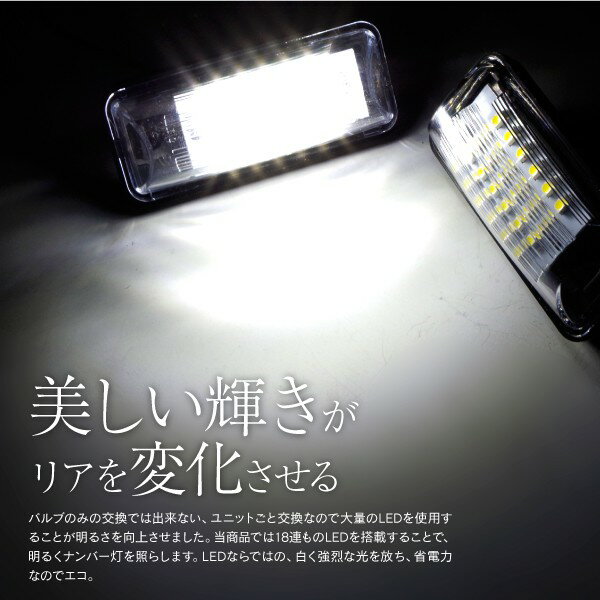 AZ製 ライセンスランプ LED ナンバー灯 フォレスター SJ 36SMD 高輝度 2個 84912FG110 クールホワイト 白 アズーリ 3