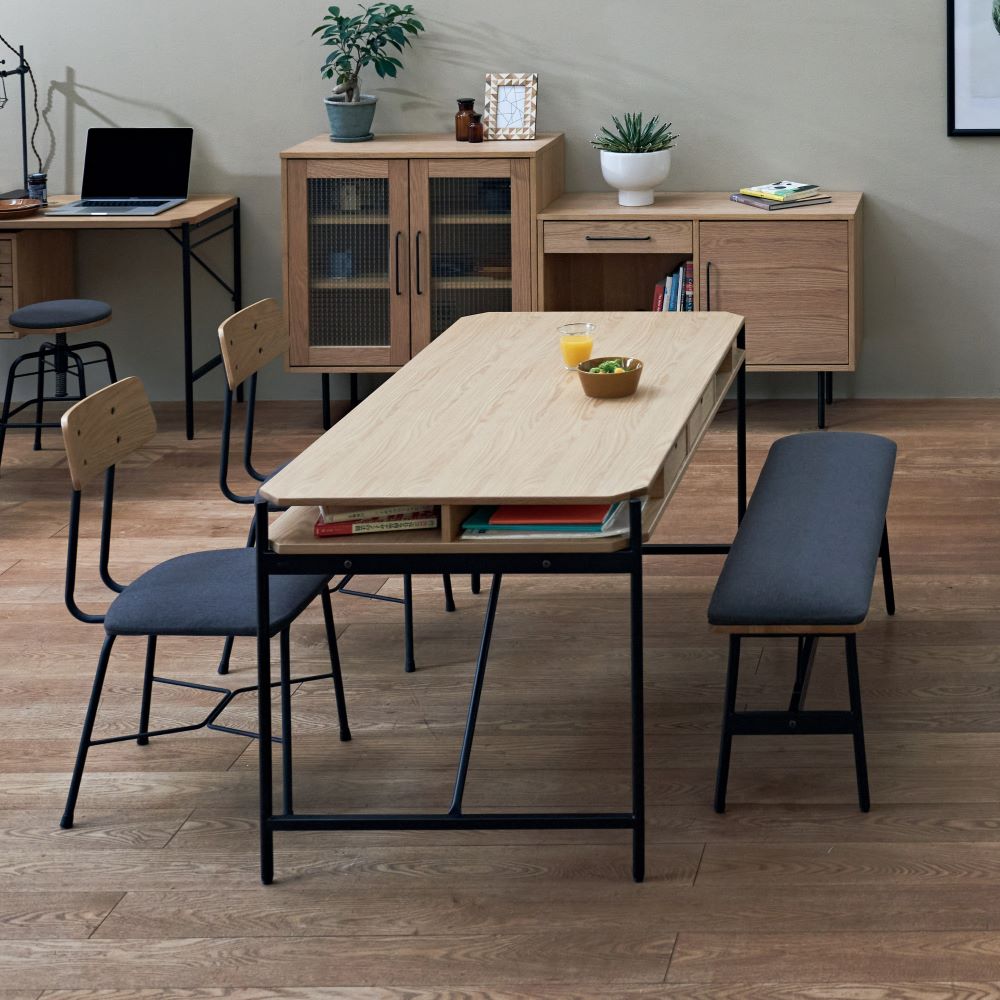 グラム ベンチ GLMDB001F 弘益 Mash GLam BENCH チャコールグレー カバーリング仕様 シンプル