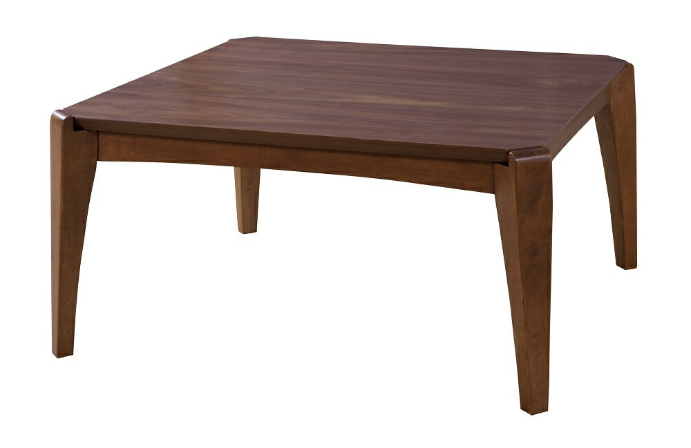 コタツテーブル KT-107 東谷 正方形 幅75cm 高さ38cm ウォールナット ヒーター510W azumaya 布団がずれにくい 薄型ヒーター 木製品 カフェテーブル
