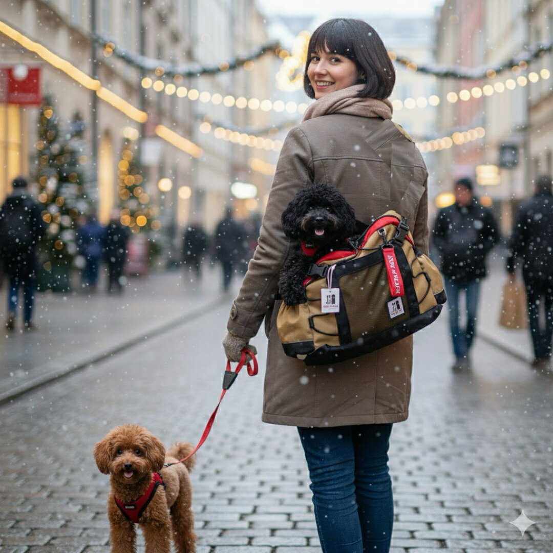 【撥水加工素材】ボディバッグレトリバーカラー黒毛のアンのお散歩バッグ送料無料 手触りが良い　ボディバッグ　スポーツ　お散歩　フリスビー　散歩グッズ　犬　防水　撥水　雨に強い