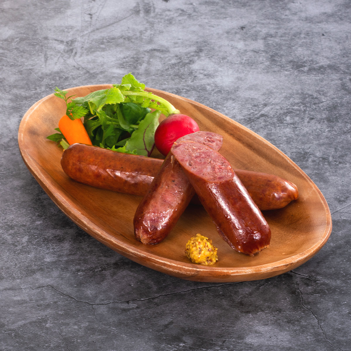 ビタミンB群が豊富な鹿肉の1本あたり100gのビッグサイズのソーセージです！ BBQやパーティーで楽しめるセットとなっております。...