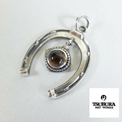 TSUBURA ART WORKS グッドラックホースシュー スモーキー マリア リバーシブル シルバーペンダントトップ SILVER 925 TSUBURA ART WORKS グッドラックホースシュー スモーキー マリア リバーシブル シルバーペンダントトップ SILVER 925