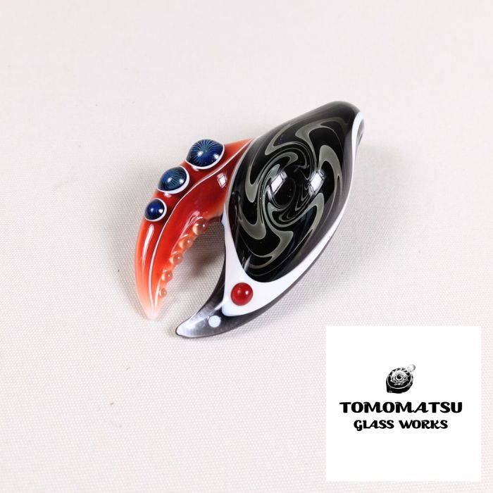 Rakuten - TOMOMATSU GLASS WORKS/ガラスペンダントトップ ロブスタークロー（ブラックホール）幻想的 ハンドメイド 日本製
