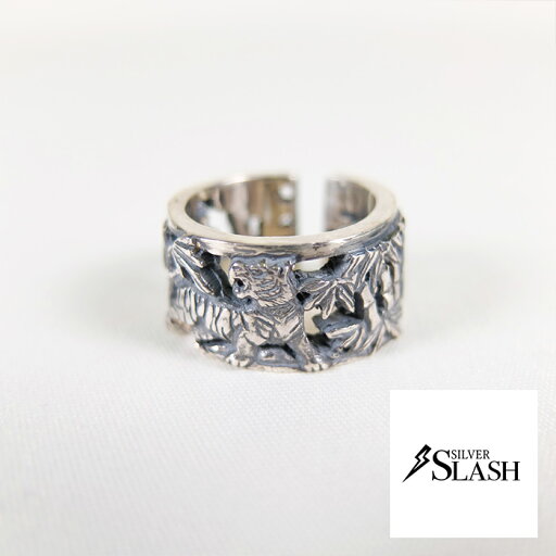 【SLASH】タイガーランマリング/リング/欄間/トラ/虎/透かし彫り/プレゼント/SV950/シルバー 【SLASH】タイガーランマリング/リング/欄間/トラ/虎/透かし彫り/プレゼント/SV950/シルバー