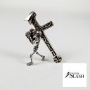 SILVER SLASH スカルクロス 十字架 骸骨 歯車 個性的 ガーネット シルバー アクセサリー ペンダントトップ ネックレストップ 1月 誕生石 忠誠 ...