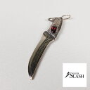 SILVER SLASH イーグルナイフ ペンダントトップ イーグル ナイフ 鷹 かぎ爪 唐草模様 鋭い リバーシブル ガーネット シャープ SV950 シルバ...