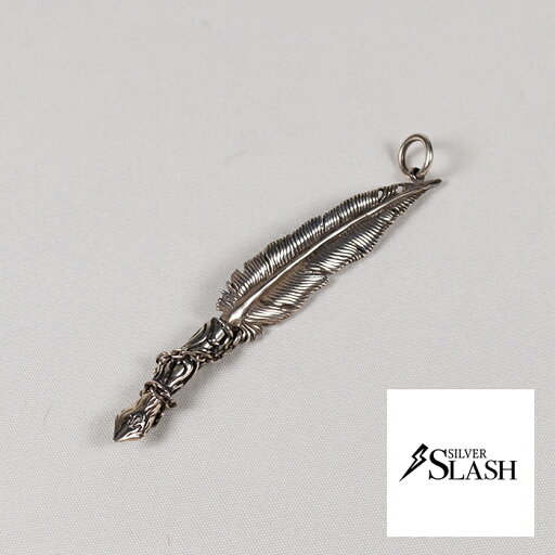 SILVER SLASH フェザーペン ペンダントトップ フェザー 羽根 万年筆 SV950 シルバー ネックレス スラッシュ SILVER SLASH フェザーペン ペンダントトップ フェザー 羽根 万年筆 SV950 シルバー ネックレス スラッシュ