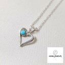インディアンジュエリー ターコイズシルバーネックレス ハート 925 SV チェーン付き ペンダント