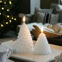 LEDキャンドル ホワイト クリスマスツリー B // ツリー クリスマス ろうそく 蝋燭 電池式 装飾 間接照明 飾り 装飾 ディスプレイ インテリアライト ...