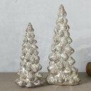 クリスマスツリー Glass シルバー Shishi // クリスマス 置物 置き物 飾り 装飾 ガラス ラメ クリア キラキラ 小道具 撮影 ディスプレイ ク...