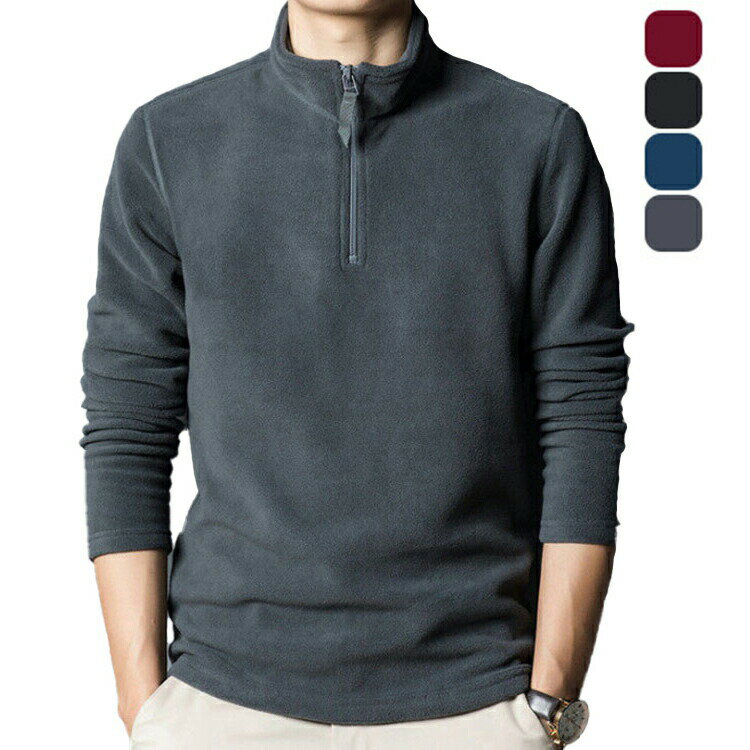 冬 メンズ カジュアル 防寒 トップス 長袖 Tシャツ プルオーバー 防風 プルオーバー カットソー 作業着..