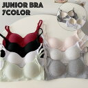 【楽天スーパーSALE】ジュニアブラ ファーストブラ スポーツブラ ジュニア キッズ ガールズ 女の子 ブラジャー ノンワイヤー パッド入り 3/4カップ 3列...