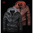 【楽天スーパーSALE】バイクジャケット メンズ レザージャケット 革ジャン ライダースジャケット アウター 重ね着 暖かい 大きいサイズ おしゃれ 30代 4...