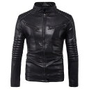 【楽天スーパーSALE】レザージャケット メンズ 革 上着 PU ライダースジャケット ジャケット シングルライダース 革ジャン ブルゾン アウター ライダース...