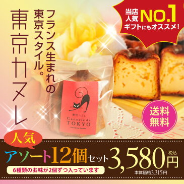 東京カヌレ 人気アソート12個セット【送料無料★特別価格】SNS映えする猫が可愛いおしゃれスイーツ!個包装で小分け&お配り&保存しやすい♪ギフトにも!【レビューを書いて500円OFFクーポンGET】【ラッキーシール対応】