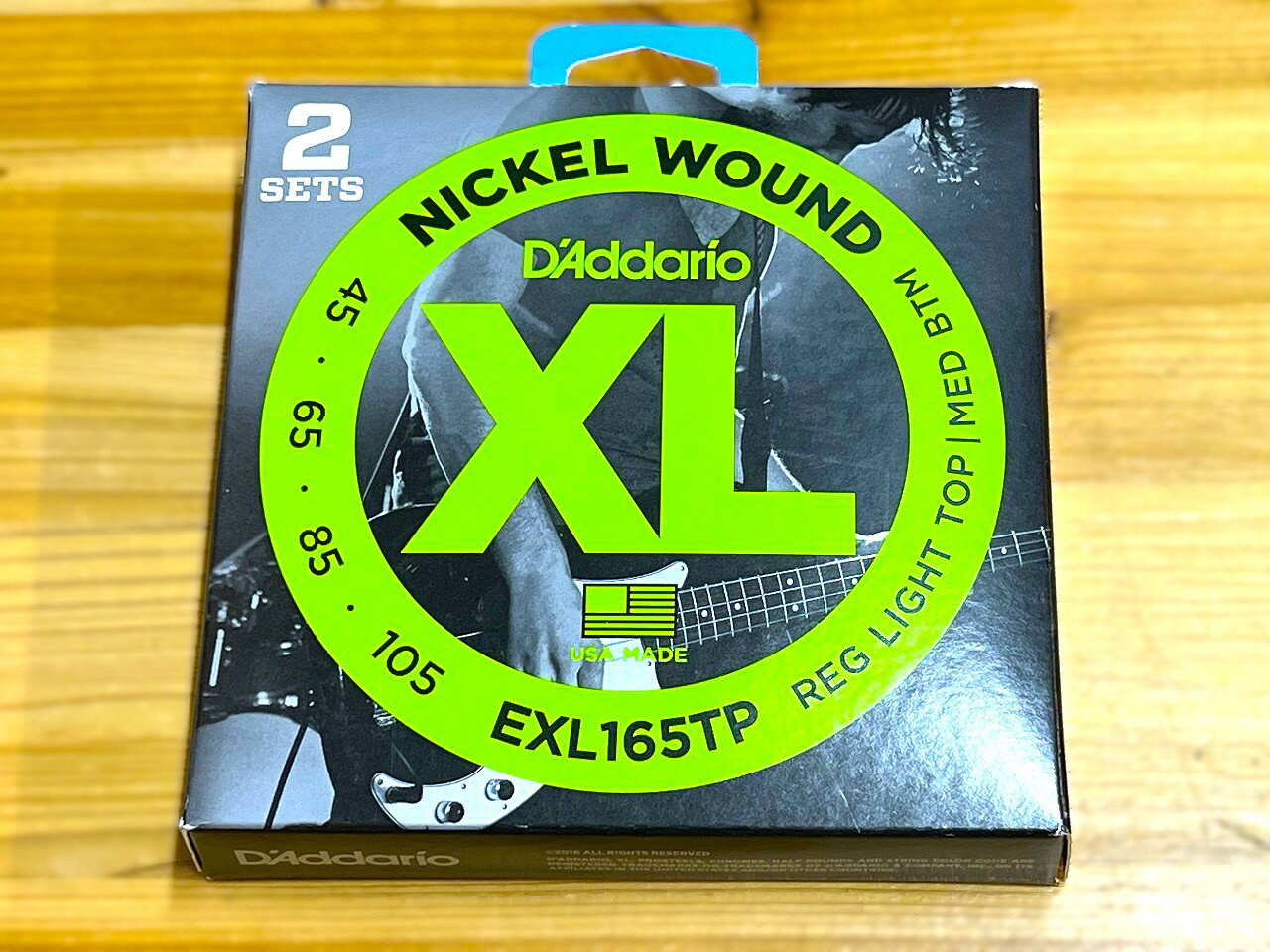 D'Addario EXL165TP NICKEL WUONDREG LIGHT TOP/MED BTM (.045 - .105) 【エレキベース弦】【2セットパック】【ゆうパケット】 【横浜店アクセサリーフロア在庫品】