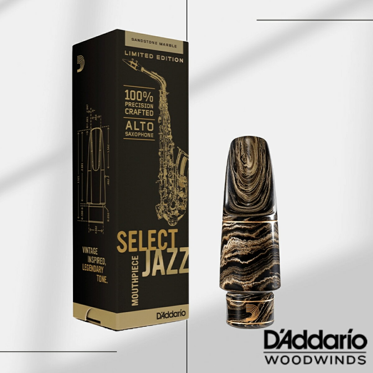 D'Addario Woodwinds SELECT JAZZ MARBLE ALTO SAXOPHONE MOUTHPIECES