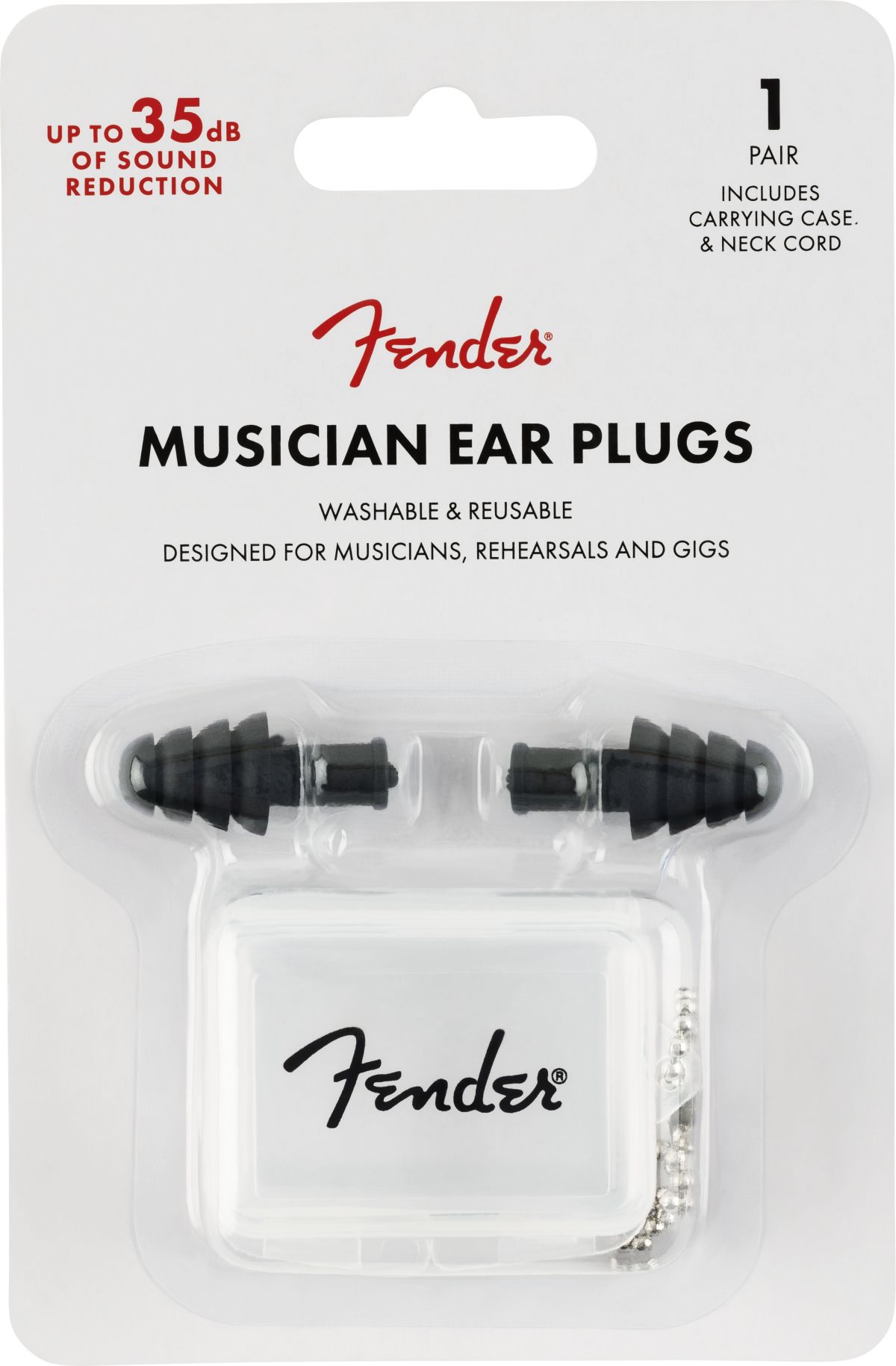 Fender Musician Series Ear Plugs, Black 《耳栓》