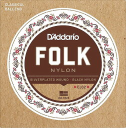 D'Addario 【ネコポスor ゆうパケット対象商品】FOLK NYLON EJ32【日本総本店2F在庫品】