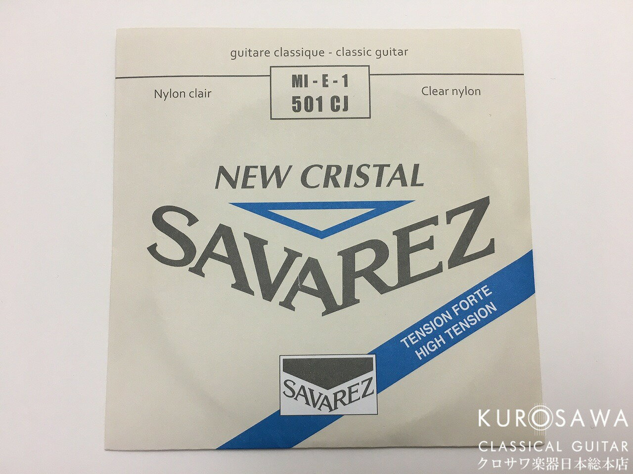 SAVAREZ 【ネコポスor ゆうパケット対象商品】NEW CRISTAL 501CJ High Tension 1弦 バラ弦【日本総本店2F在庫品】