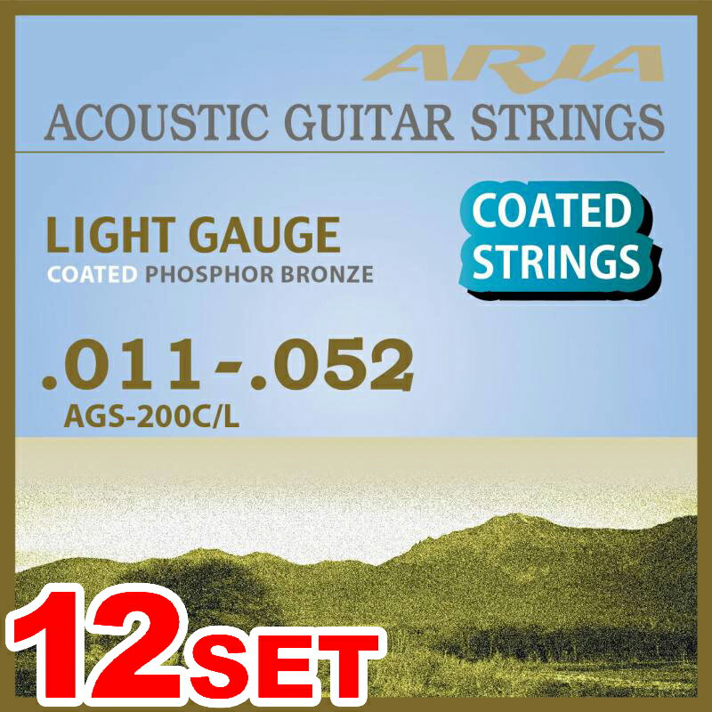 ギター用アクセサリー・パーツ, アコースティックギター弦 Ariapro II AGS-200CL Light (11-52) 12ONLINE STORE