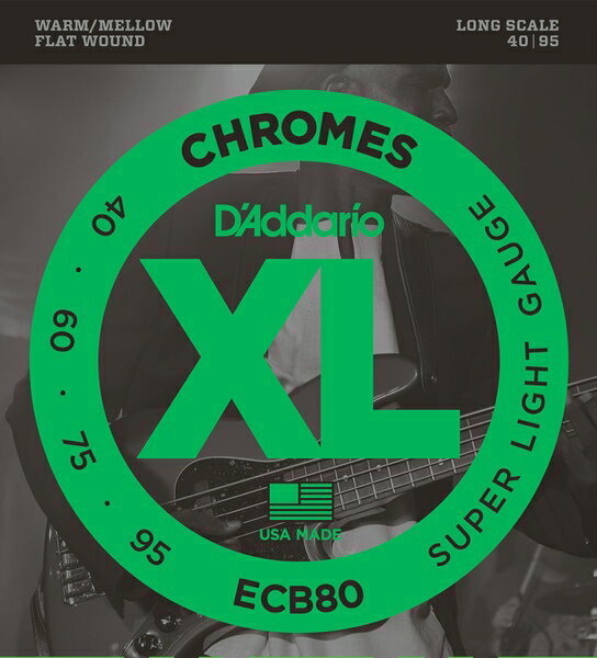 D'Addario ECB80 Chromes - Flat Wound 《ベース弦》 ダダリオ