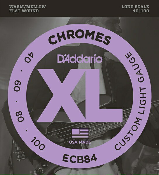 D'Addario ECB84 Chromes - Flat Wound 《ベース弦》 ダダリオ
