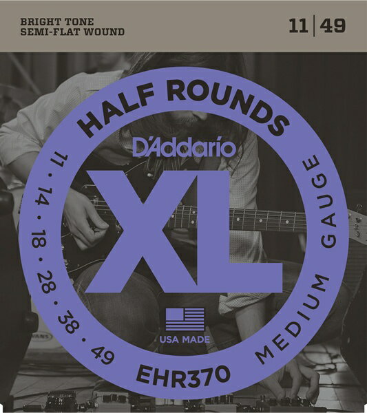 D'Addario EHR370 Half Rounds, Medium, 11-49 《エレキギター弦》 ダダリオ 【ネコポス】