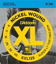 D'Addario EXL125 Nickel Wound, Super Light Top/ Regular Bottom, 09-46 《エレキギター弦》 ...