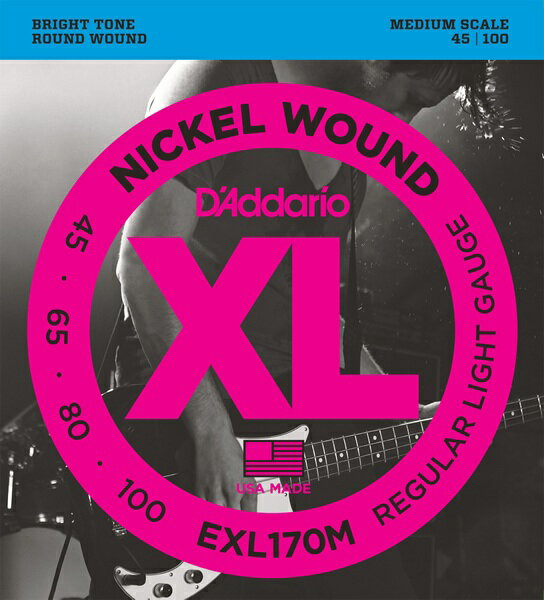 ベース用アクセサリー・パーツ, 弦 DAddario EXL170M Nickel Round Wound 