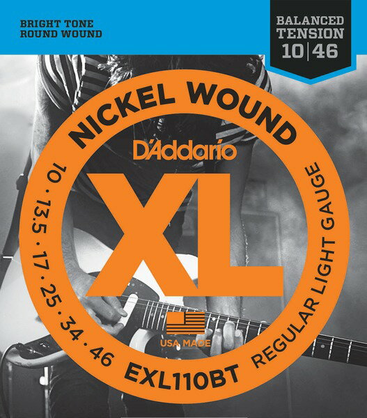 D 039 Addario EXL110BT XL Balanced Tension (10-46)《エレキギター弦》【5セット】