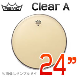 REMO Clear A(アンバサダー) 24"(61cm) 〔C-24B〕(ドラムヘッド)レモヘッド(受注生産品)【ONLINE STORE】