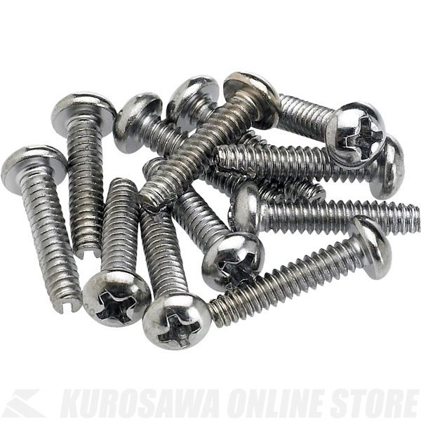 Fender Pickup and Selector Switch Mounting Screws (12本) (Chrome)《パーツ/ねじ》