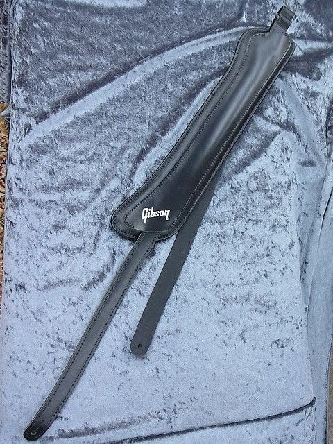 Gibson Modern Vintage Strap - Black [ASMV-BLK] 《パーツ・アクセサリー/ ストラップ 》【ギブソン純正】【皮】【送料無料】【クロサワ楽器池袋店】