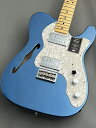 American Vintage II 1972 Telecaster Thinline lake Placid Blueが入荷です。 好評のCuNiFe Wide Range PUを搭載したシンラインテレキャスターです。 メーカー説明文 American Vintage IIは、音楽の歴史を変えた革新的なエレクトリックギターとベースを、極めて正確に再現したシリーズです。 当時の仕様を忠実に反映したボディシェイプ、ネック、ハードウェア構成、プレミアムなフィニッシュ、そして年代別にヴォイシングされ細部にまでこだわり抜いたピックアップを搭載し、本物のFenderクラフトマンシップとトーンのエッセンスを凝縮した一本です。 Telecaster? Thinlineは、重いアッシュ材を軽量化するためにセミホロウデザインを採用し、1968年7月にデビューしたモデルです。71年末にWdie Rangeハムバッカーを搭載し、特徴的な曲線のパーロイドピックガードに変更された第2世代Thinlineモデルは、1972年に量産が開始されました。このモデルは、フェンダー初の6弦ハムバッカーと、初の調整可能な6サドル式ブリッジを搭載したTelecaster?であることが最大の特徴と言えるでしょう。 American Vintage II 1972 Telecaster Thinlineは、当時生産されていたオリジナルモデルの真髄とも言えるトーンとフィーリングを見事に再現しています。 1972 "C"シェイプのメイプルネックを採用したAmerican Vintage II 1972 Telecaster? Thinlineは、21本のヴィンテージトールフレットを配した7.25インチラジアス指板とあいまって、まるで1972年に舞い戻ったかのような当時の楽器の演奏性を彷彿させます。 本格的なWide Rangeハムバッカーを作るために、1981年以来生産されていなかったCuNiFeマグネットをオリジナルのサウンドを再現するために不可欠な要素として復活させました。 その他、ヘッドに配置された便利なBulletスタイルトラスロッドナット、Micro-Tilt?付きの3ボルト式ネックプレート、Fロゴチューナー、ベンドスチールサドル付き6サドル式ストリングスルーボディハードテイルブリッジ、といった特徴を備えています。 セミホロウアッシュボディにAged Natural、3-Color Sunburst、Lake Placid Blueの3カラーバリエーションをラインナップしています。 American Vintage IIは、フェンダーの礎を築いたギターとベースを忠実に復刻している、ヴィンテージフェンダーのトーンとフィーリングを愛するプレイヤーへ向けたシリーズです。音楽の歴史を作り上げてきたギターとベースを、現代の技術で蘇らせています。 -Spec- Body:Semi-Hollow Ash/Gloss Polyurethane Neck:1-Piece Maple/Gloss Polyurethane Neck Shape: Radius:1972 "C" Frets:Vintage Tall Pickups:Authentic CuNiFe? Wide-Range Humbucking x2 Weight:3.58kg ★☆★お支払について★☆★ 現金の他にクレジットカード、代金引換、ショッピングクレジット(ジャックス、オリコ、セディナ)がご利用いただけます。 ★☆★ショッピングクレジット48回無金利キャンペーン実施中！★☆★ 54回以降も特別低金利にてご案内！ 見積もりなど詳細はお気軽にお問合せください！ ★☆★そのほかご不用になったギターの買い取り、下取り大歓迎です！！★☆★ 眠っているギターを売って新しいギターに持ち替えてみませんか。 お気軽にお問い合わせくださいませ。 〜通信販売をご利用のお客様へ 〜 掲載商品売却の際、迅速にサイトから削除するよう心がけておりますが、 ショッピングページの更新にタイムラグが生じる場合がございます。 万一ご注文後に売切れとなっておりました場合は、誠に恐れ入りますがご容赦ください。 店舗での試奏やご購入をお考えの方は事前にTEL、またはメールにてご連絡いただければ確実です。 -------------------------------------------------------------------------------- 黒澤楽器店 G-CLUB SHIBUYA 〒150-0043 東京都渋谷区道玄坂2-29-17 Tel: 03-3462-0261（エレキギター） 03-3462-9211（アコースティックギター） 03-3462-0271（ベース） 営業時間:11:00〜20:00