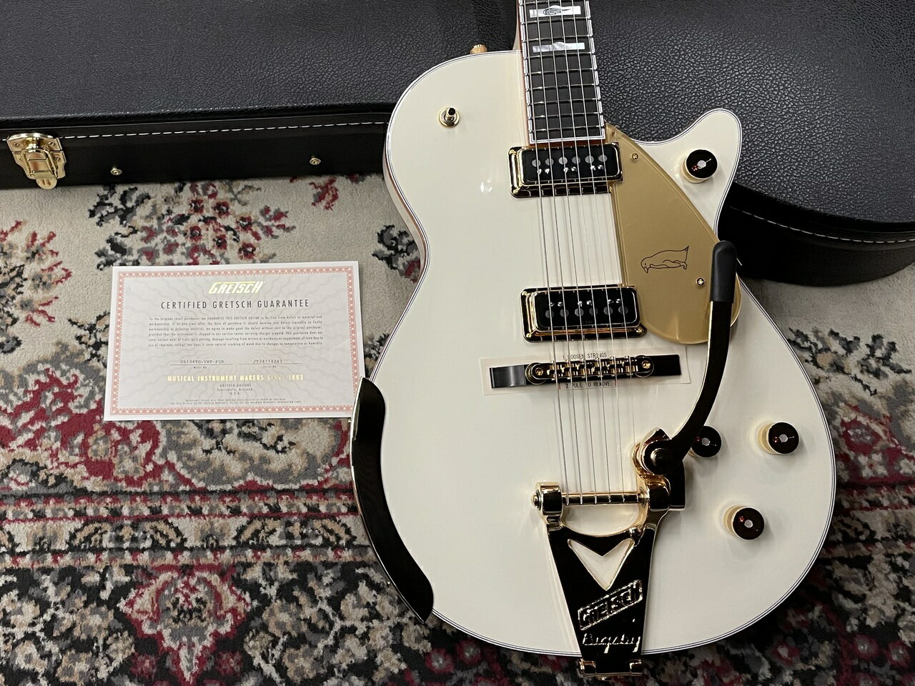 Gretsch G6134TG FSR Penguin with String-Thru Bigsby Vintage White (JT24114243)4.00kg【G-CLUB 渋谷店】