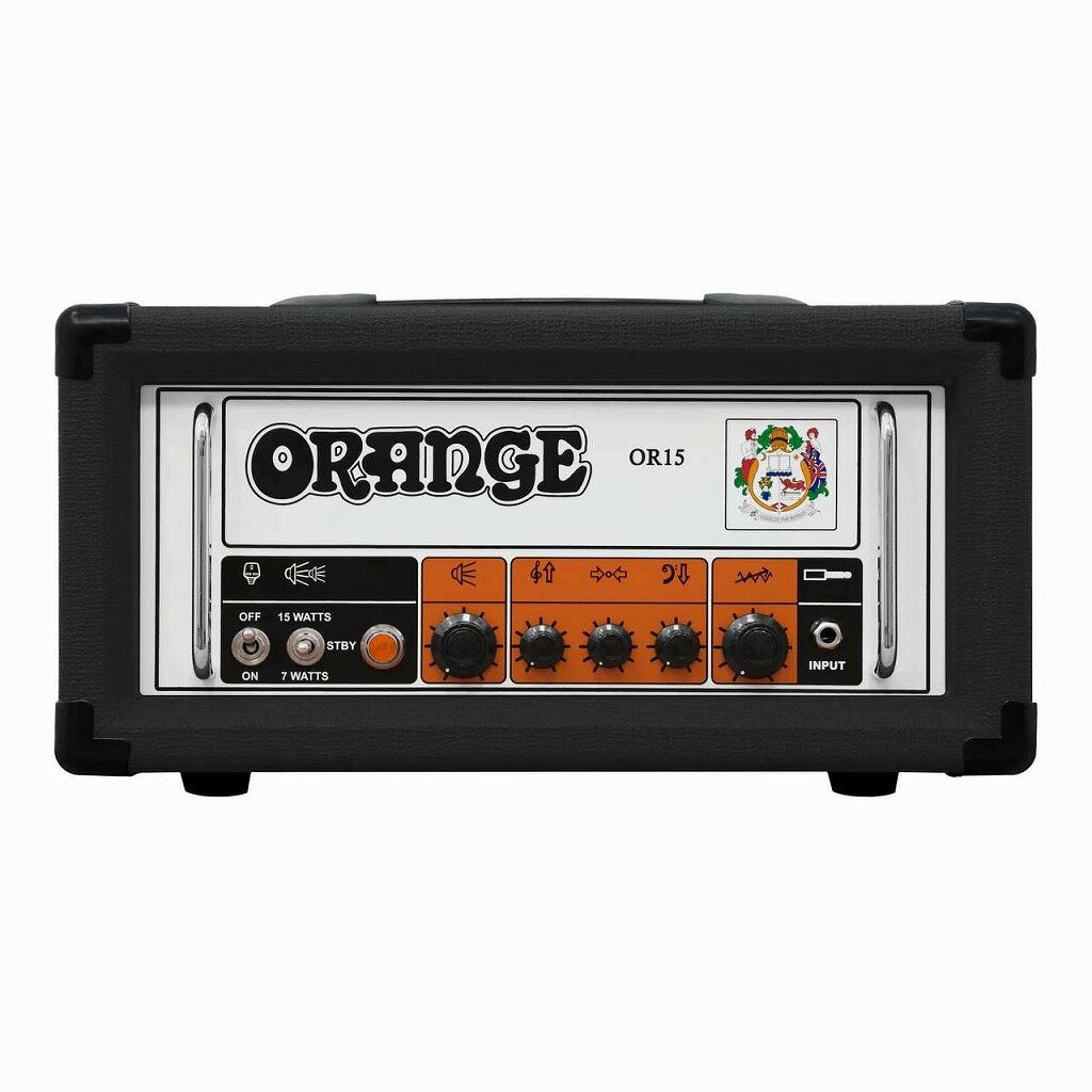 世界中でトップクラスの人気を誇るOrange Amp !! 海外ならジミー・ペイジやジョー・ペリー、国内ならば凛として時雨の345や椎名林檎等、ジャンルレスに愛用されています!! 出力を15Wと7Wと切り替え可能で、ご自宅でも手軽にチューブサウンドをお楽しみ頂けます!! OR15H 「OR15H」は1972年にオレンジサウンドを世界に有名たらしめた強力なギターアンプ「OR50H」に最新の"Tiny Terror"のエンジンを組み込んだモデル。プリアンプは1チャンネルのみで、コントロールは超シンプルで入力ゲインとボリューム、そしてトーンのみ。しかし、サウンドはクラス"A"駆動15ワットのコンパクトな古チューブで「さすがオレンジ!!」と言わせるほどに素晴らしくチューニングされている。 FEATURES:SINGLE CHANNEL,ALL VALVE,PICS ONLY FRONT PANEL,VALVE FX LOOP CONTROLS:VOLUME,BASS,MIDDLE,TREBLE,GAIN OUTPUT POWER (HEADS AND COMBOS)7 & 15 WATTS VALVES (HEADS AND COMBOS)POWER AMP: 2 X EL84 PRE AMP: 3 X ECC83/12AX7 FX LOOP: 1 X ECC81/12AT7 SPEAKER OUTPUT OPTIONS (HEADS): 1 X 16 OHM CABINET CONNECTED TO THE 16 OHM OUTPUT 1 X 8 OHM CABINET CONNECTED TO ONE OF THE 8 OHM OUTPUTS 2 X 16 OHM CABINETS EACH CONNECTED TO ONE OF THE 8 OHM OUTPUTS UNBOXED DIMENSIONS W X H X D40 X 21 X 18 CM (15.75 X 8.27 X 7.09″) UNBOXED WEIGHT8.06 KG (17.77 LB) ※お使いの画面環境によって実物と色味が異なって映ることがございます。予めご了承下さいませ。 ※掲載商品売却に対応した在庫表示の反映は迅速を心がけておりますが、 タイムラグが発生する場合がございます。予めご了承ください。